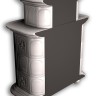 Печь-камин ПРОВАНС пристенный двухъярусный (цвет изразцов белый/ваниль) КИМРпечь    